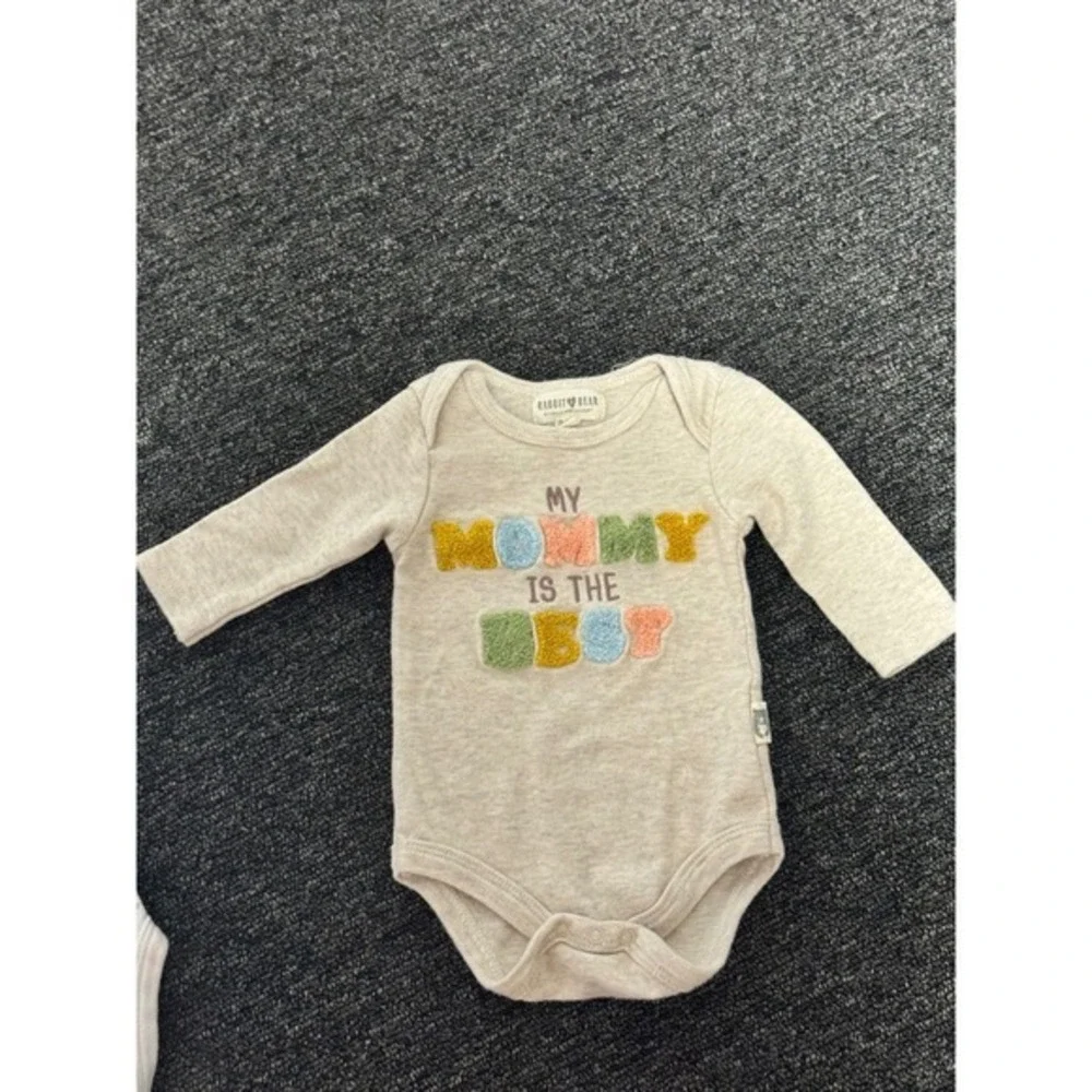 Rabbit Bear Baby Organic Cotton Set of 2 Bodysuits 0-3 Months Carrots Best Mommy